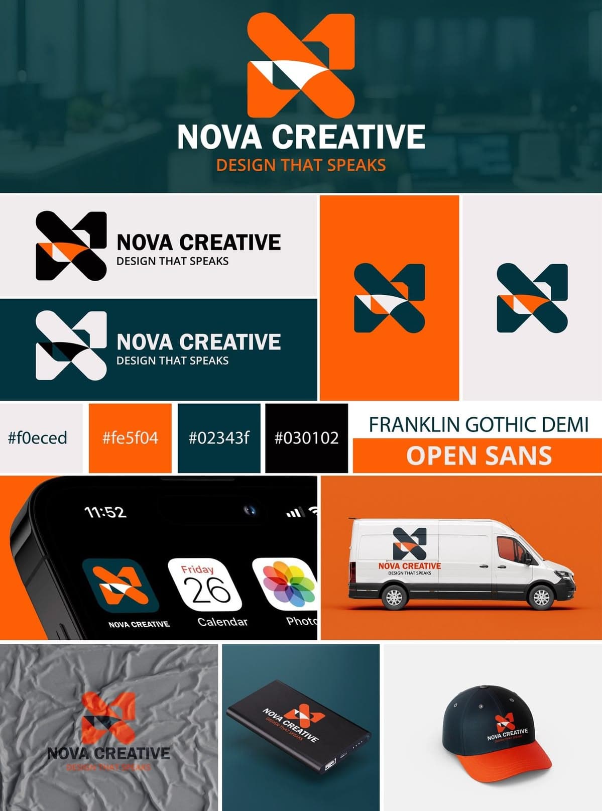 Brand identity workspace